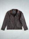 Jeep Washed Brown Utility Jacket – Ribbed Collar, Flap Pockets (L)