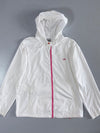 Nike White & Pink Hooded Windbreaker Jacket (S)