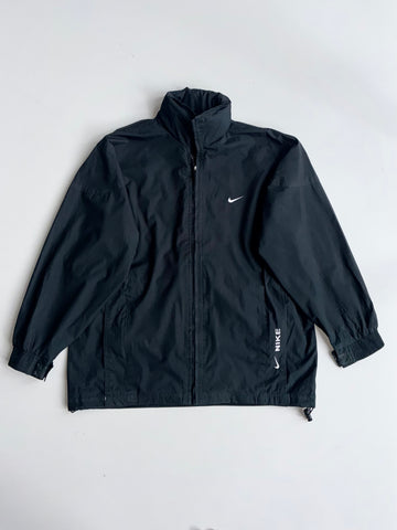 Nike Black Windbreaker Zip-Up Jacket (XL)