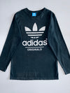 Adidas Originals Black Long Sleeve Trefoil Tee (L)