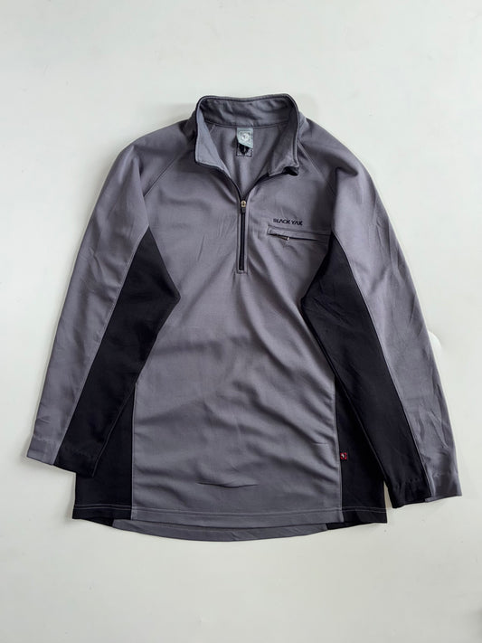 Black Yak Grey & Black Half-Zip Fleece(L)