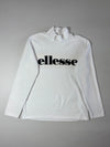 Ellesse Heritage | Mock Neck Fleece Logo Pullover – White | (M/ L)