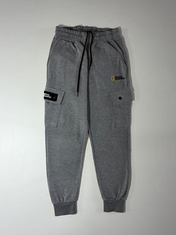National Geographic Grey Cargo Fleece Joggers (W:26) (L:37)
