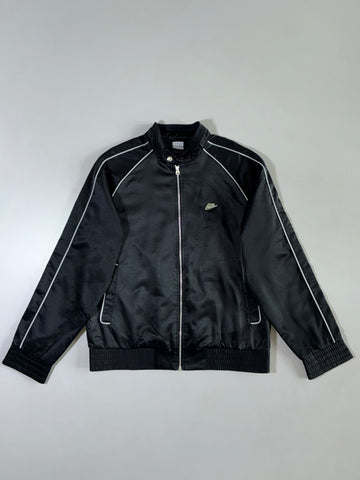 Nike Vintage Black Satin Track Jacket (M)