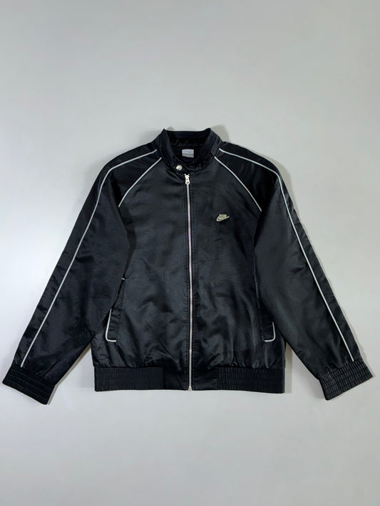 Nike Vintage Black Satin Track Jacket (M)