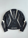 Probiker PRX Racing Leather Motorcycle Jacket Black White padded (S)