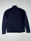 Tommy Hilfiger Navy Premium Cotton Full Zip Knit Sweater – (XL)