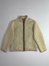 Lacoste Quilted Zip Jacket  Beige Vintage Bomber Style (L)