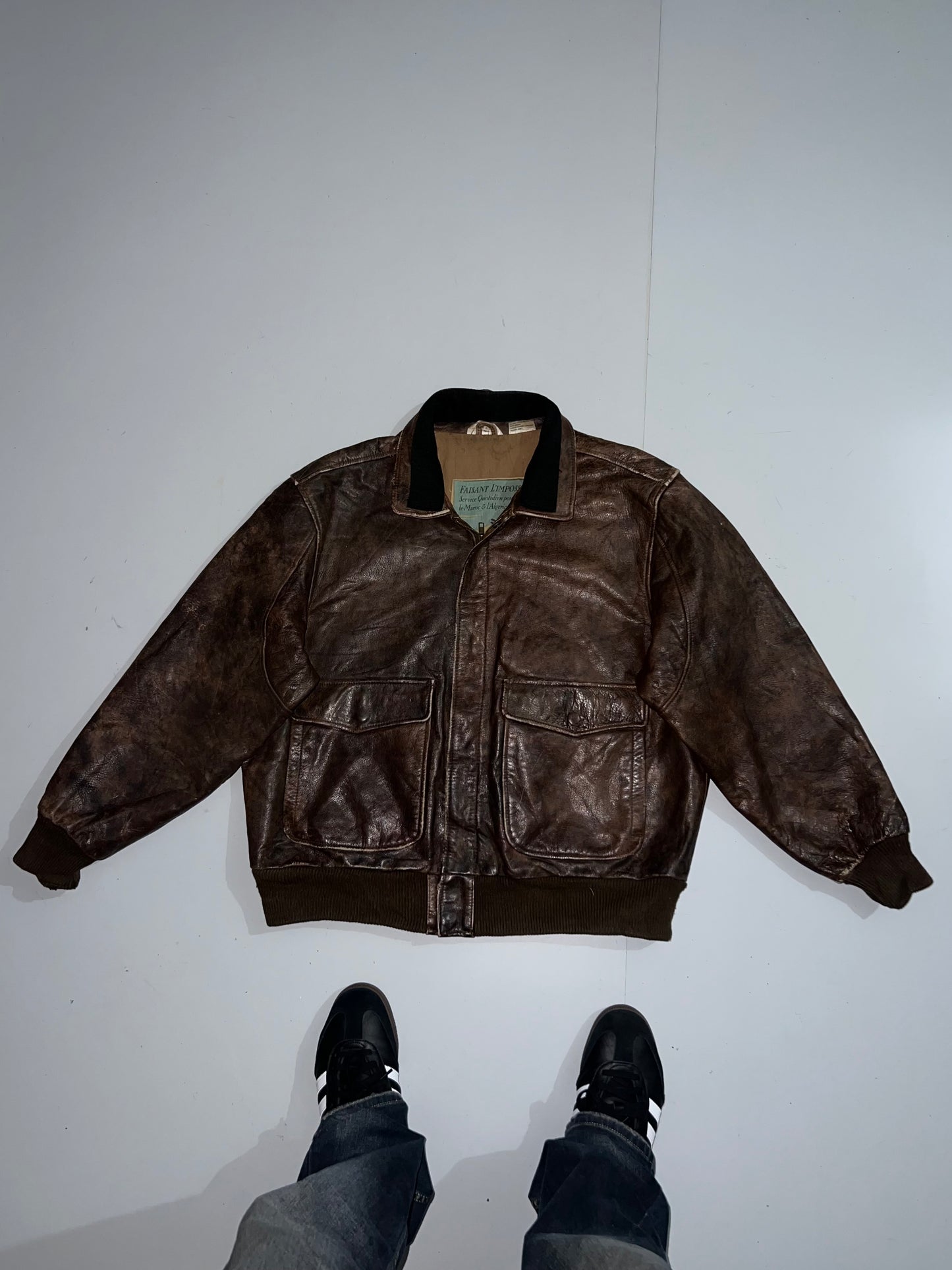 ZSuper Premium Vintage Leather Jacket (L/XL)
