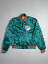 Chalk Line | Miami Dolphins Teal Satin Bomber Jacket (XL)