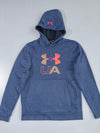 Under Armour | Threadborne ColdGear Fitted Hoodie | Navy Heather x Coral Pink (M)