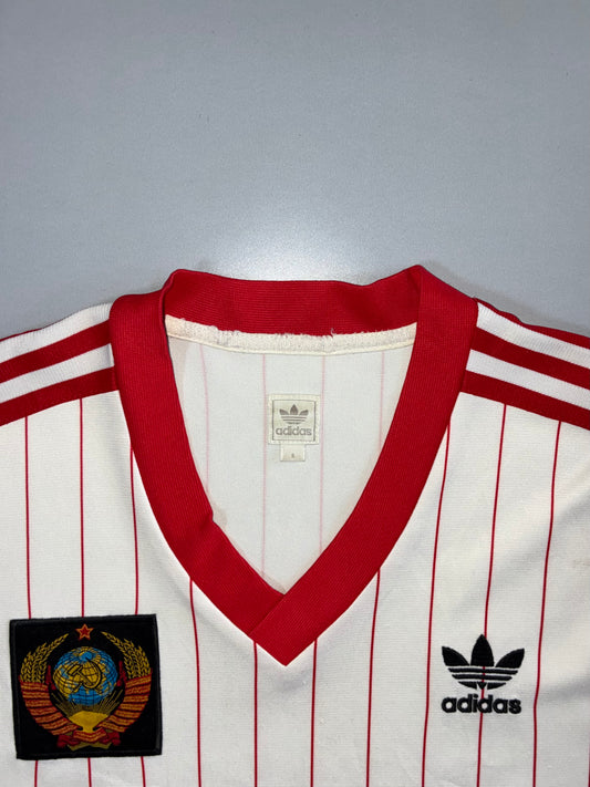 Adidas | CCCP USSR Football Jersey | White/Red Pinstripe (M)