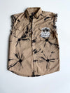 V-Twin Motorcycle Apparel Tie-Dye Cut-Off Shirt - Khaki (M/L)