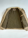 Levi’s Tan Canvas Sherpa Collar Utility Jacket – Quilted Lining, Flap Pockets (XL)