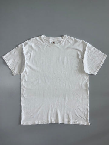 Fruit of the Loom Plain Crew Neck Basic T-Shirt White (L)