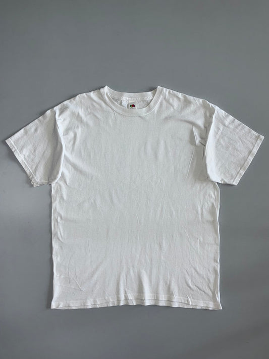 Fruit of the Loom Plain Crew Neck Basic T-Shirt White (L)