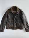 Abercrombie & Fitch “Rollins” Distressed Heavy Leather Jacket (L/Xl)