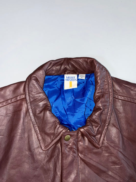 Merit Awards Premium Original Pure Leather Jacket (2XL)