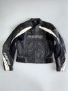 Firefox SP “Speed Performance” Vintage Genuine Leather Moto Racing Jacket with Carbon Elbow Guards (Paded) (M)