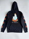 RIPNDIP “Our Lady Nermal” Rose Print Zip Up Jacket (M)