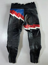 Vintage “V” Leather Two-Piece Racing Suit (Jacket Size : M) (Pant Waist :34 |Length : 39)