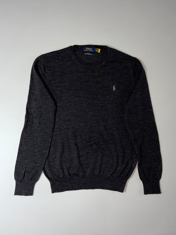 Polo Ralph Lauren Charcoal Merino Wool Slim Fit Sweater (M)