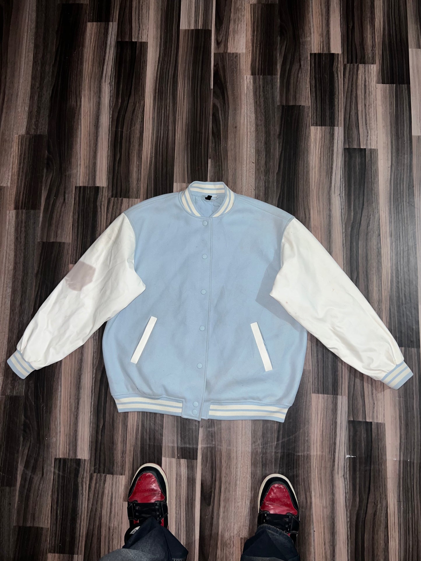 A bPremium Original Leather Sleeve Jacket (S/M)
