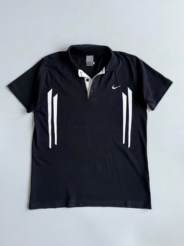 Nike Vintage Striped Polo Black White (L)