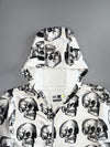 NUNUNU All-Over Skull Print Zip-Up Hoodie (XS)