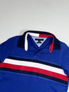 Tommy Hilfiger Flag Stripe Slim Fit Polo T-Shirt – Royal Blue/Navy (XS)