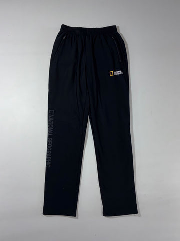 National Geographic Black Fleece-Lined Track Pants (W:26) (L:37)