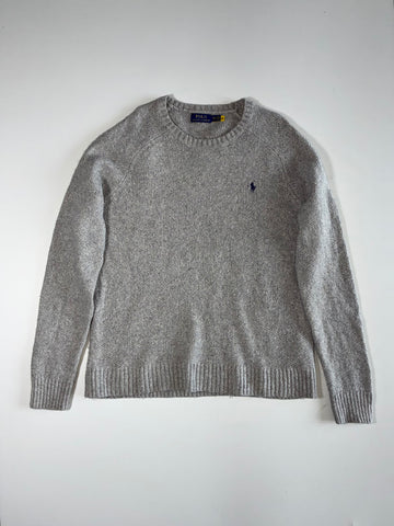 Polo Ralph Lauren Textured Knit Crewneck Sweater, Heather Grey, Size (XL)