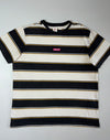 Levi’s Striped Black/White/Yellow Crewneck T-Shirt (2XL)