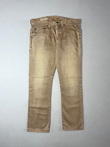 Vintage Gap 1969 Beige Washed Slim Denim Jeans (W:33) (L:38)