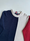 Tommy Hilfiger Colorblock Knit Sweater – Navy/Cream/Red (XL)