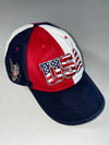 Myrtle Beach “Go USA” Cap – Red/Navy/White, 100% Cotton (Adjustable)