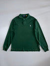 Polo Ralph Lauren Forest Green Long Sleeve Polo Custom Slim Fit (2XL)