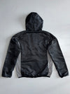 Adidas 3-Stripes Black & Grey Hooded Windbreaker Jacket S/M