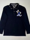 Big Train Osaka Japanese Oni Embroidered Long Sleeve Polo (L)
