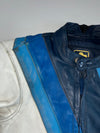 IXS Echt Leder Blue & White Moto Racing Jacket (M)