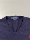 Polo Ralph Lauren Navy Merino Wool V-Neck Sweater (S)