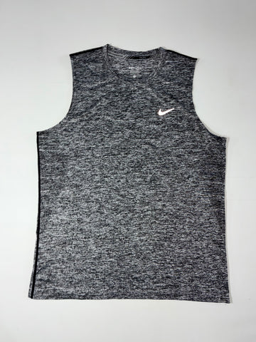 Nike Dri-FIT Run Sleeveless Training Tank – Heather Grey / Black (XL)