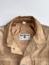 John Bane Vintage Tan Suede Leather Trucker Jacket (L)