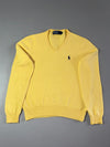 Vintage Polo by Ralph Lauren V-Neck Knit Sweater – Butter Yellow (S)