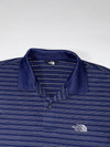 The North Face Navy Striped Long Sleeve Polo (XL)