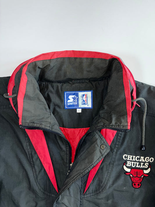 Starter NBA Chicago Bulls 90s Vintage Windbreaker Jacket (XL/2Xl)