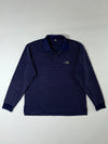 The North Face Navy Striped Long Sleeve Polo (XL)