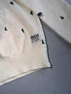 Roots Canada Beaver Logo Allover Print Hoodie | Cream Ivory (XS)