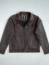 Jeep Washed Brown Utility Jacket – Ribbed Collar, Flap Pockets (L)