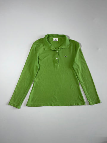 Lacoste Classic Croc Logo Long Sleeve Piqué Polo Shirt  Lime Green (XS)